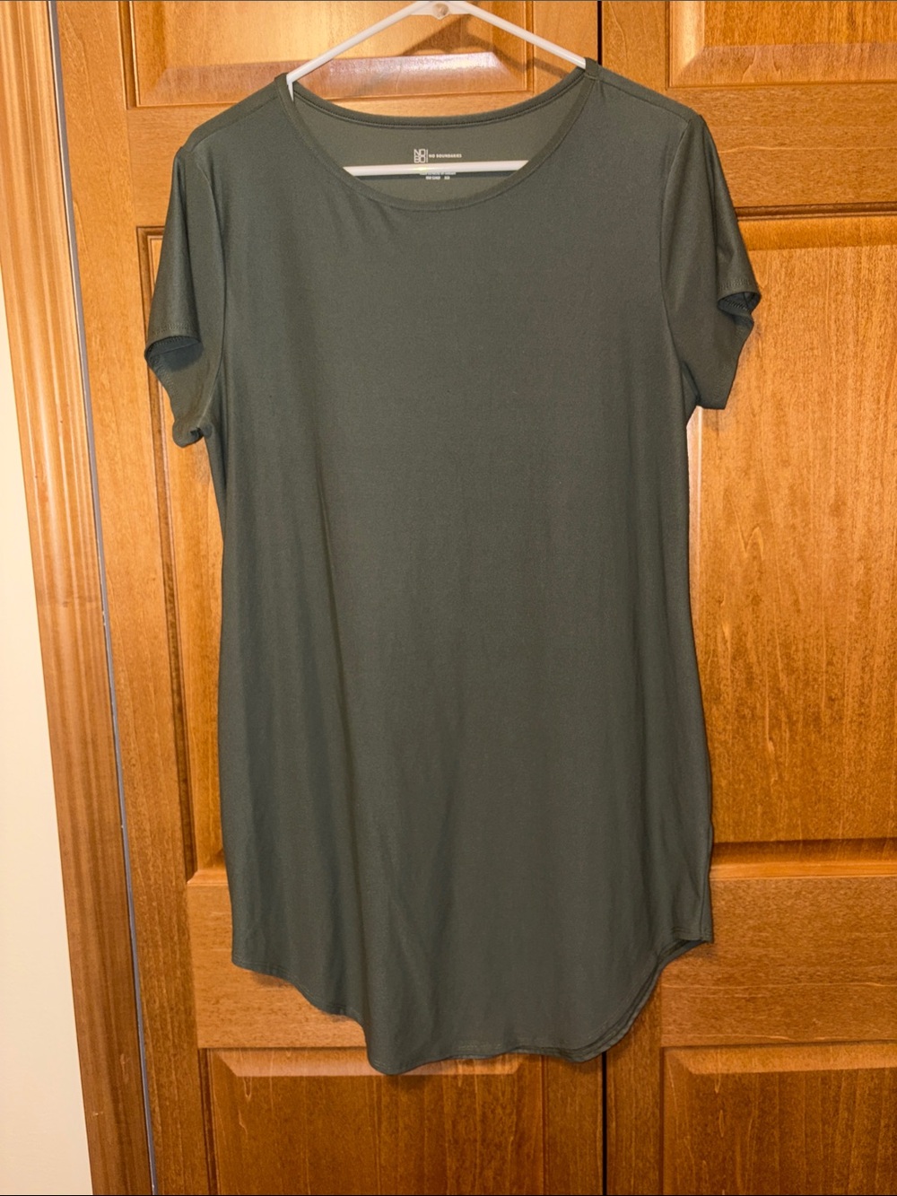 No Boundaries Olive Short Sleeve Crew Neck Tunic